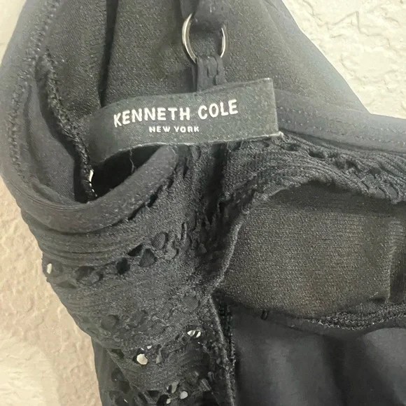 Kenneth Cole Black Mesh One-Piece Swimsuit - Picture 5 of 5